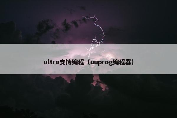 ultra支持编程（uuprog编程器）
