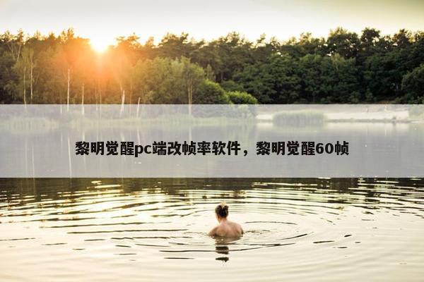 黎明觉醒pc端改帧率软件，黎明觉醒60帧