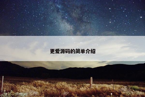 更爱源码的简单介绍