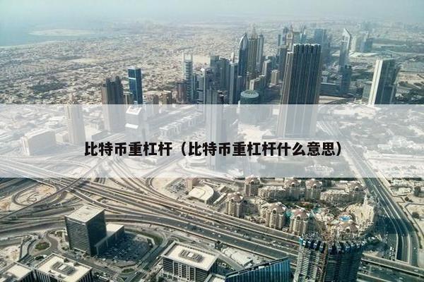 比特币重杠杆（比特币重杠杆什么意思）