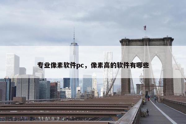 专业像素软件pc，像素高的软件有哪些