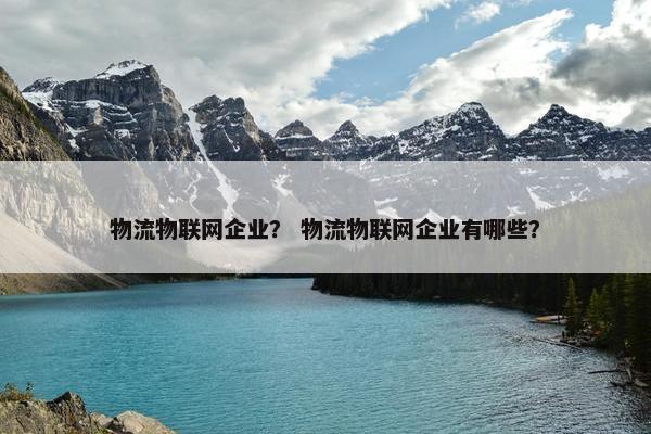 物流物联网企业？ 物流物联网企业有哪些？