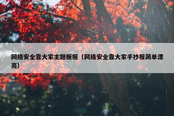 网络安全靠大家主题板报（网络安全靠大家手抄报简单漂亮）
