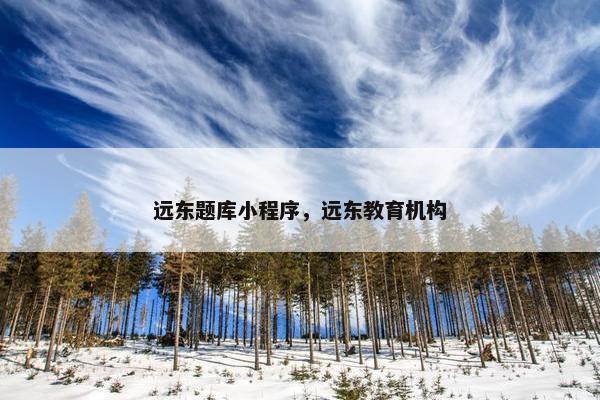 远东题库小程序，远东教育机构