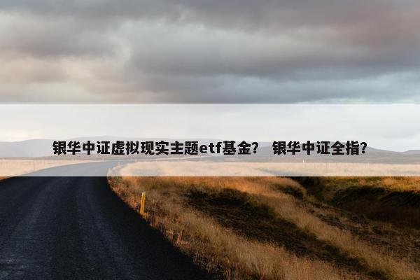 银华中证虚拟现实主题etf基金？ 银华中证全指？