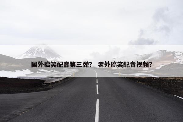 国外搞笑配音第三弹？ 老外搞笑配音视频？