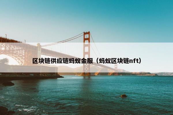 区块链供应链蚂蚁金服（蚂蚁区块链nft）