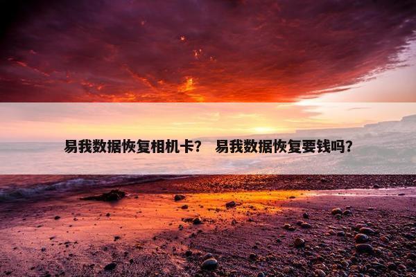 易我数据恢复相机卡？ 易我数据恢复要钱吗？