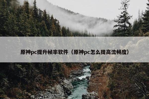 原神pc提升帧率软件（原神pc怎么提高流畅度）