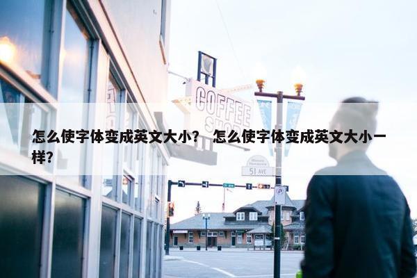怎么使字体变成英文大小？ 怎么使字体变成英文大小一样？