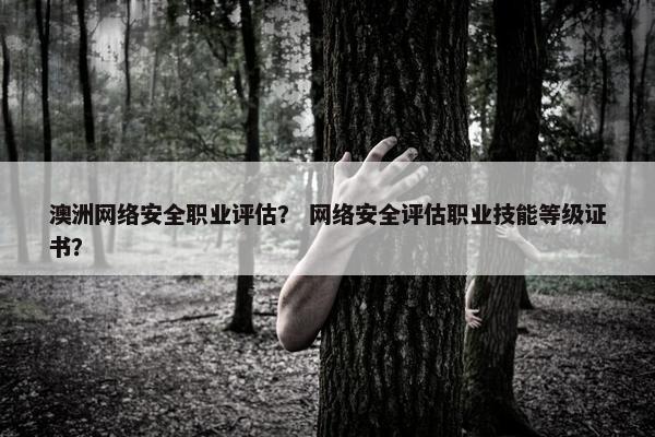 澳洲网络安全职业评估？ 网络安全评估职业技能等级证书？