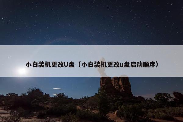 小白装机更改U盘（小白装机更改u盘启动顺序）