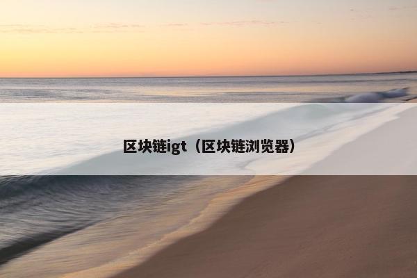 区块链igt（区块链浏览器）