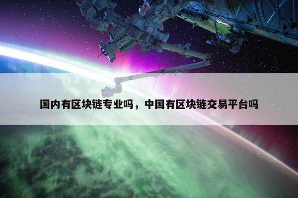 国内有区块链专业吗，中国有区块链交易平台吗