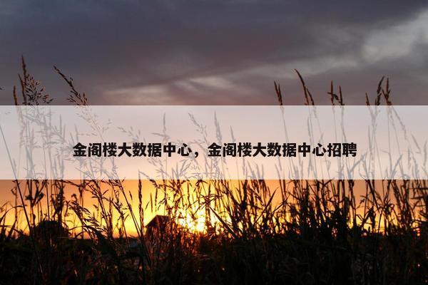金阁楼大数据中心，金阁楼大数据中心招聘
