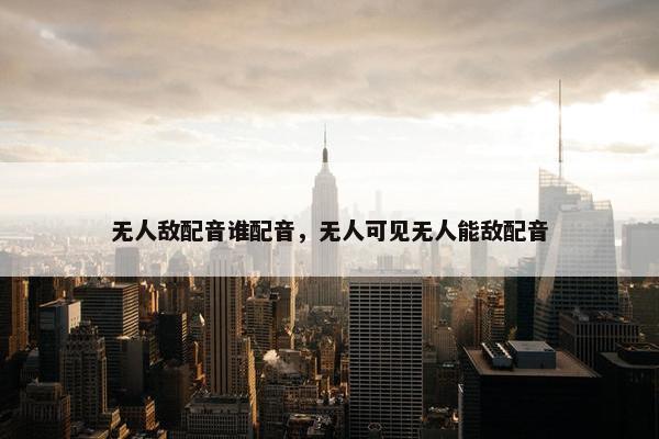无人敌配音谁配音，无人可见无人能敌配音