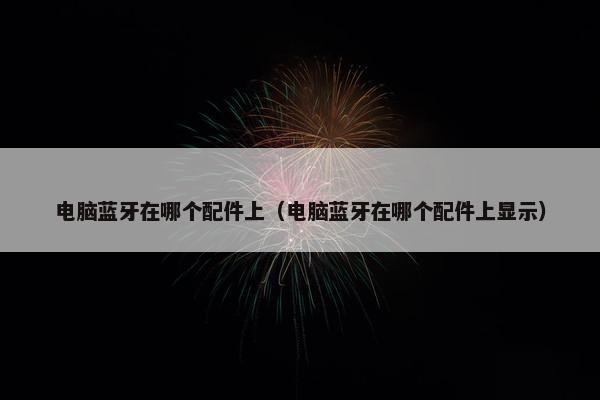 电脑蓝牙在哪个配件上（电脑蓝牙在哪个配件上显示）