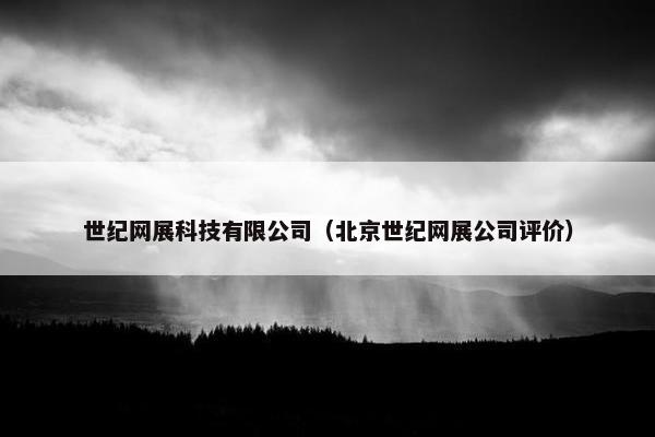 世纪网展科技有限公司（北京世纪网展公司评价）