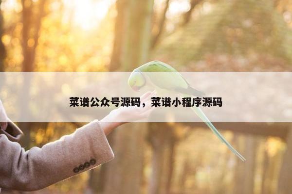 菜谱公众号源码，菜谱小程序源码
