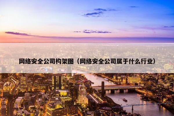 网络安全公司构架图（网络安全公司属于什么行业）