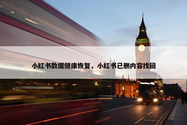 小红书数据健康恢复，小红书已删内容找回