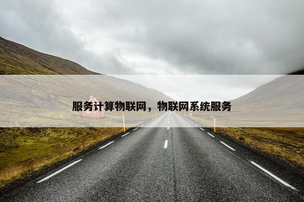 服务计算物联网，物联网系统服务