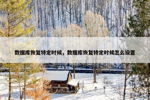 数据库恢复特定时候，数据库恢复特定时候怎么设置