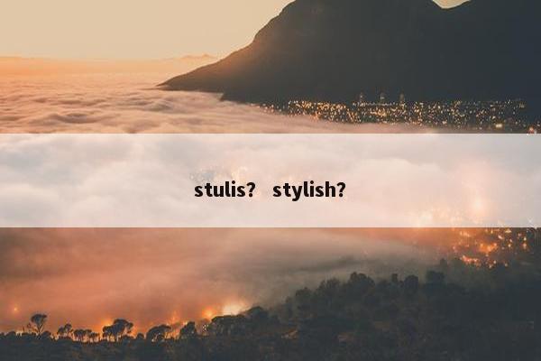 stulis？ stylish？