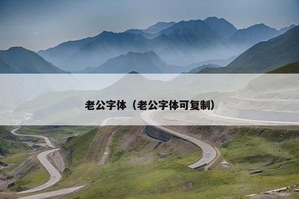 老公字体（老公字体可复制）