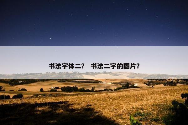 书法字体二？ 书法二字的图片？