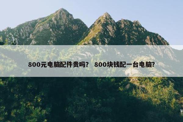 800元电脑配件贵吗？ 800块钱配一台电脑？
