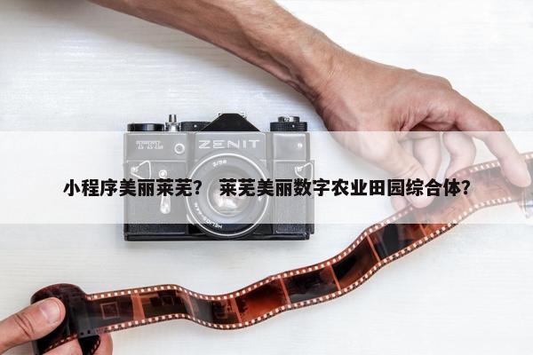 小程序美丽莱芜？ 莱芜美丽数字农业田园综合体？