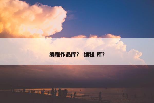 编程作品库？ 编程 库？