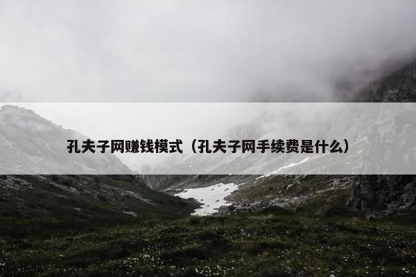孔夫子网赚钱模式（孔夫子网手续费是什么）