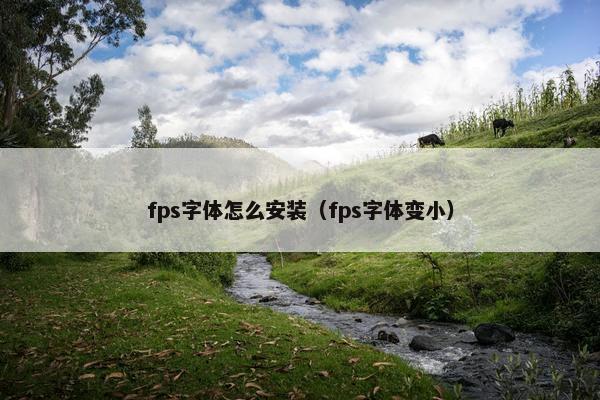 fps字体怎么安装（fps字体变小）
