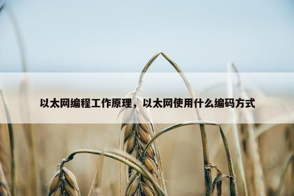 以太网编程工作原理，以太网使用什么编码方式