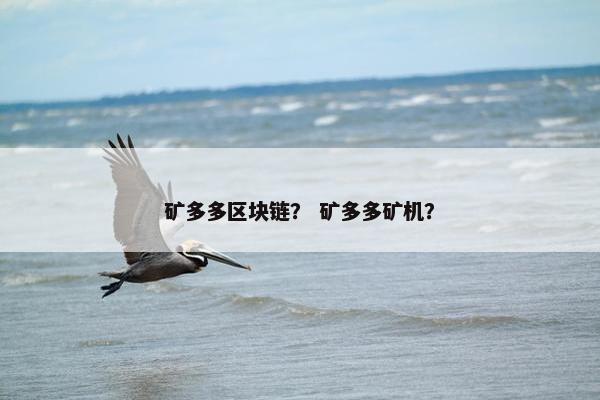 矿多多区块链？ 矿多多矿机？