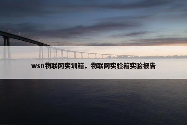 wsn物联网实训箱，物联网实验箱实验报告