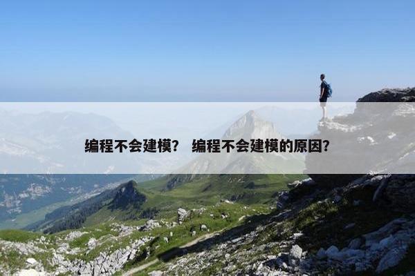 编程不会建模？ 编程不会建模的原因？