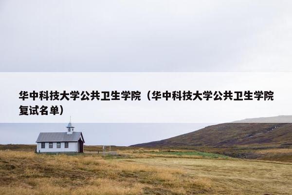 华中科技大学公共卫生学院（华中科技大学公共卫生学院复试名单）