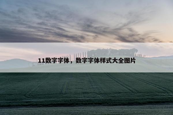 11数字字体，数字字体样式大全图片