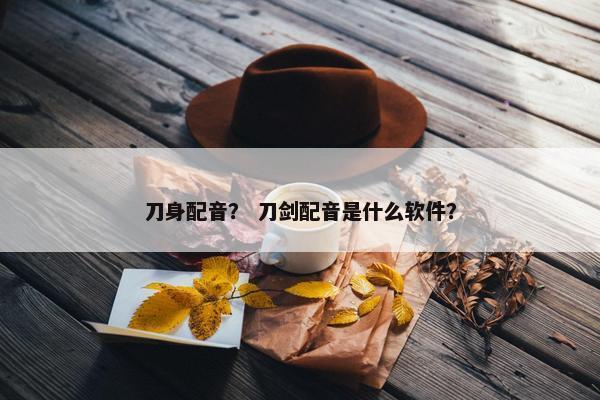 刀身配音？ 刀剑配音是什么软件？