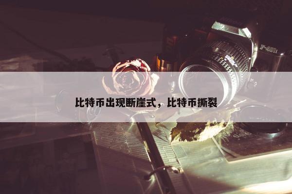 比特币出现断崖式，比特币撕裂