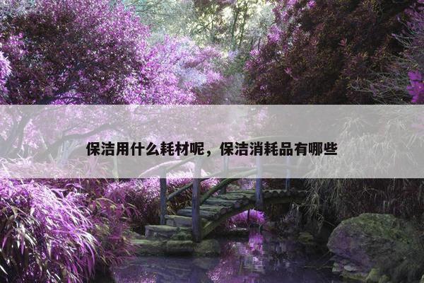 保洁用什么耗材呢，保洁消耗品有哪些