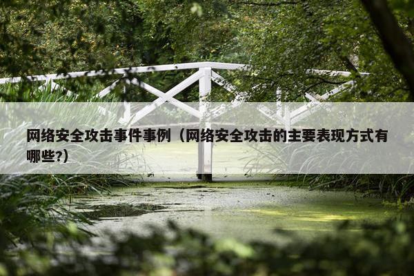 网络安全攻击事件事例（网络安全攻击的主要表现方式有哪些?）