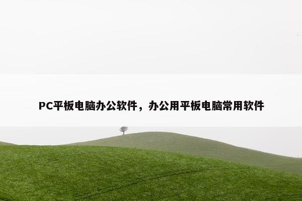 PC平板电脑办公软件，办公用平板电脑常用软件