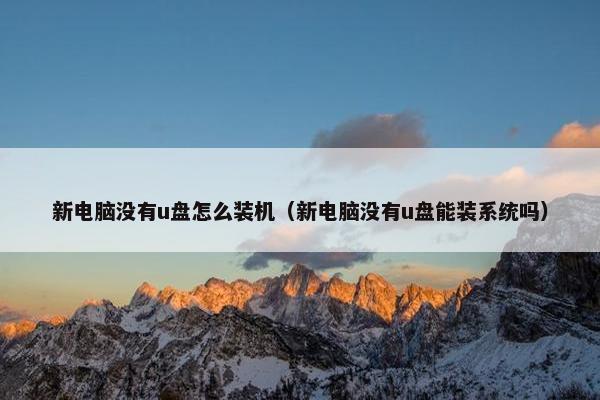 新电脑没有u盘怎么装机（新电脑没有u盘能装系统吗）