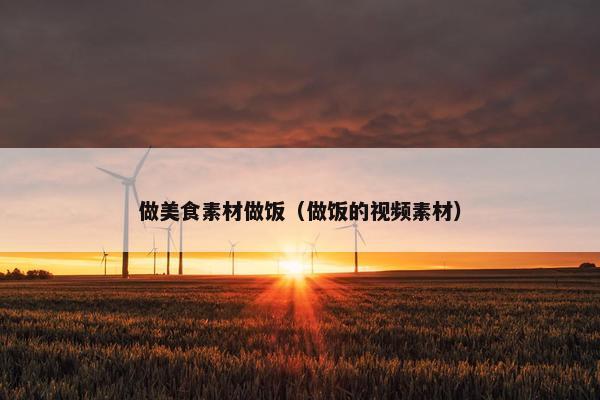 做美食素材做饭（做饭的视频素材）